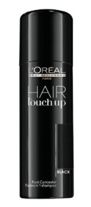 Purškiami dažai ataugusioms plaukų šaknims maskuoti L'oreal Professionnel Hair Touch Up, juoda spalva, 75 ml