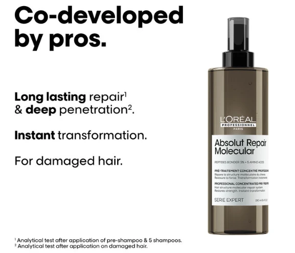 L'Oréal Professionnel Serie Expert Absolut Repair Molecular Professional koncentruotas paruošiamasis preparatas, 190 ml