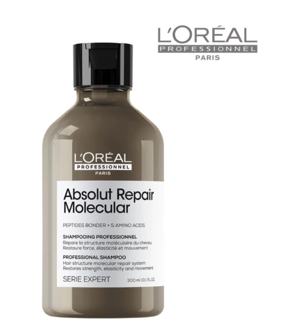 L'Oréal Professionnel Serie Expert Absolut Repair Molecular Serum Giliai molekulinę struktūrą atstatantis serumas pažeistiems plaukams, 250 ml