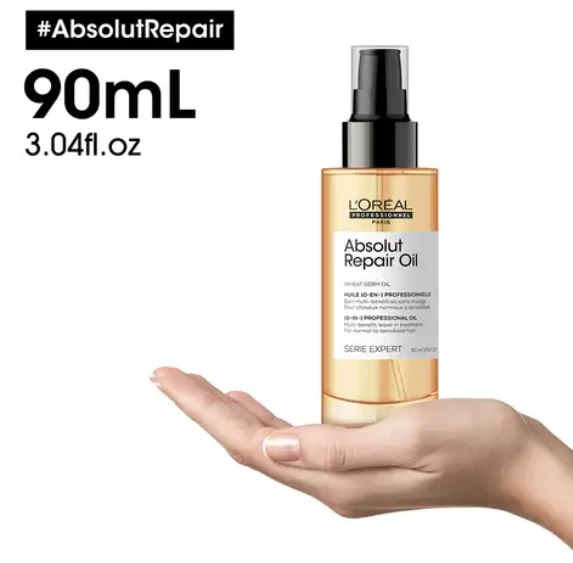 Apsauginis pažeistų plaukų aliejus L'oreal Professionnel Absolut Repair Oil 90ml