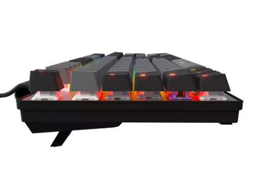 LORGAR Azar 514, Laidinė mechaninė žaidimų klaviatūra, RGB foninis apšvietimas, 1680000 spalvų variacijų, 18 režimų, klavišų skaičius: 104, 50 mln. paspaudimų, linijiniai „dream“ jungikliai, 3,4 m ilgio spyruoklinis laidas, ABS plastikas+metalas, magnetinis dangtelis, 450*136*39 mm, 1,17 kg, juodas, EN išdėstymas