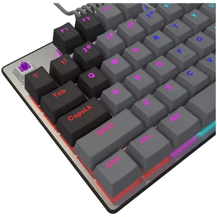 LORGAR Azar 514TKL, su laidu RGB mechaninė klaviatūra žaidimams, juodas, EN išdėstymas