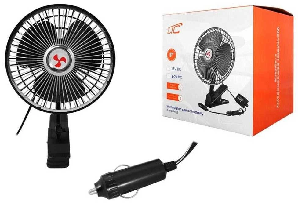 LTC PS Automobilinis ventiliatorius LTC 12V, 6" reguliuojamas.