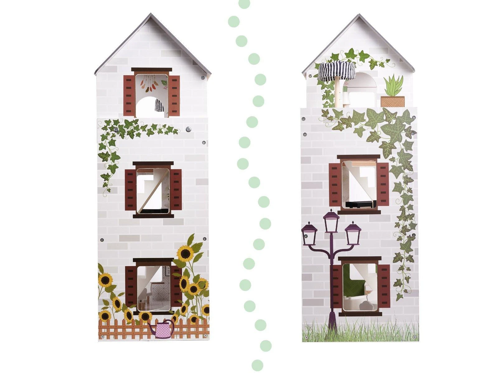 Lulilo medinis lėlių namas Floro Boho70cm