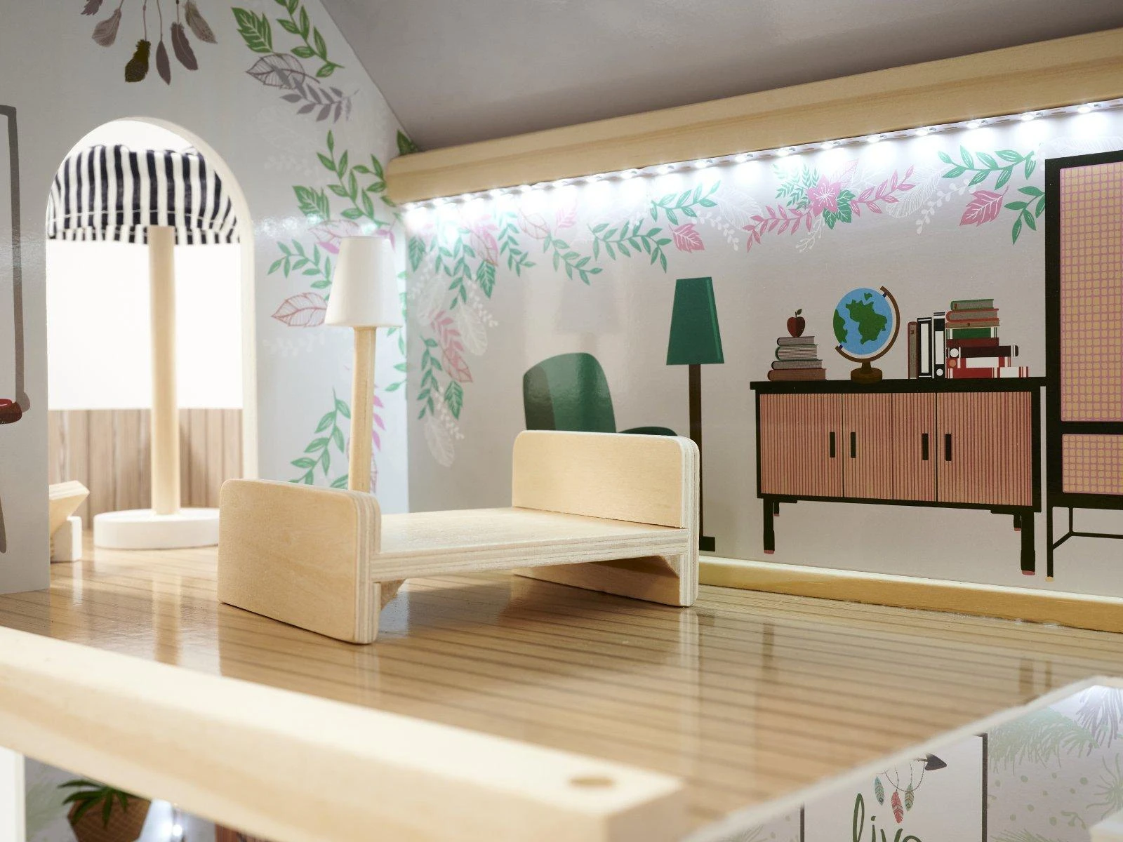 Lulilo medinis lėlių namas Floro Boho70cm