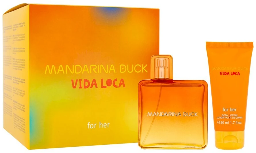 Mandarina Duck Vida Loca rinkinys moterims (EDT, 100 ml + kūno losjonas, 50 ml)