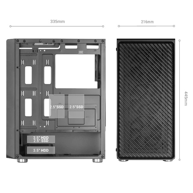 Obudowa Mars Gaming MC3000 Juodas