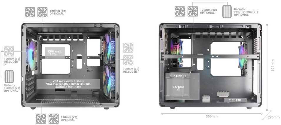 Mars Gaming MC400W Kompiuterio dėklas mATX / baltas