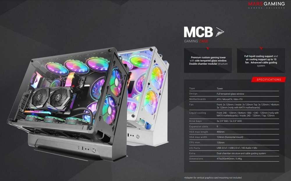 Mars Gaming MCB Ultra Gaming XL PC Case ATX