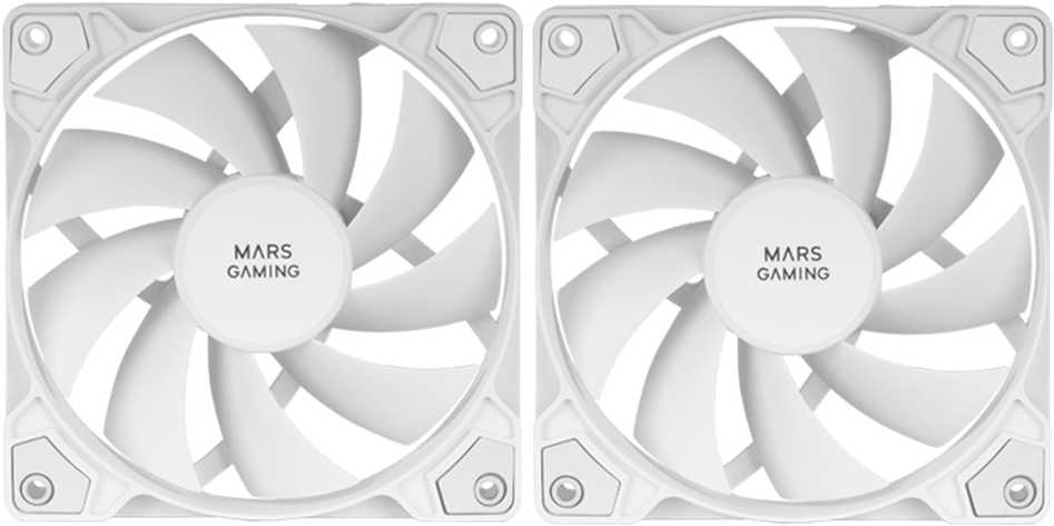 Mars Gaming MFPROX2W 2x 120 mm kompiuterio korpuso ventiliatorius