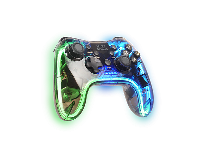 „Mars Gaming MGP-24“ belaidis žaidimų valdiklis RGB / USB 2.4GHz / USB-C / X ir D įvestis