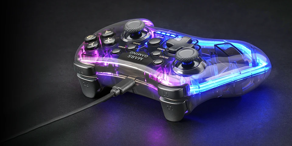 „Mars Gaming MGP-C“ žaidimų valdiklis RGB / USB-C / X ir D įvestims