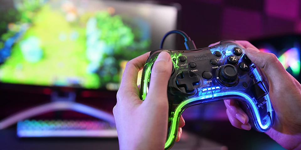 „Mars Gaming MGP-C“ žaidimų valdiklis RGB / USB-C / X ir D įvestims