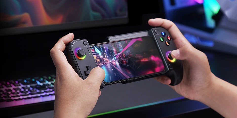 „Mars Gaming MGPX 2in1“ žaidimų pultas telefonui su 6,8 colio „Bluetooth“ / USB ryšiu (PS4, PS3, Android, iOS)