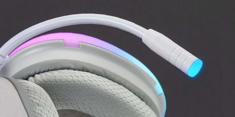 „Mars Gaming MH-GLOW RGB Chroma Flow“ žaidimų ausinės, 3,5 mm / USB