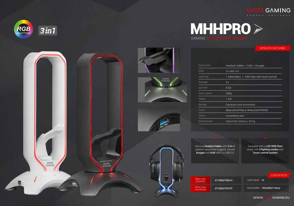 Ausinės „Mars Gaming“ Mhhpro