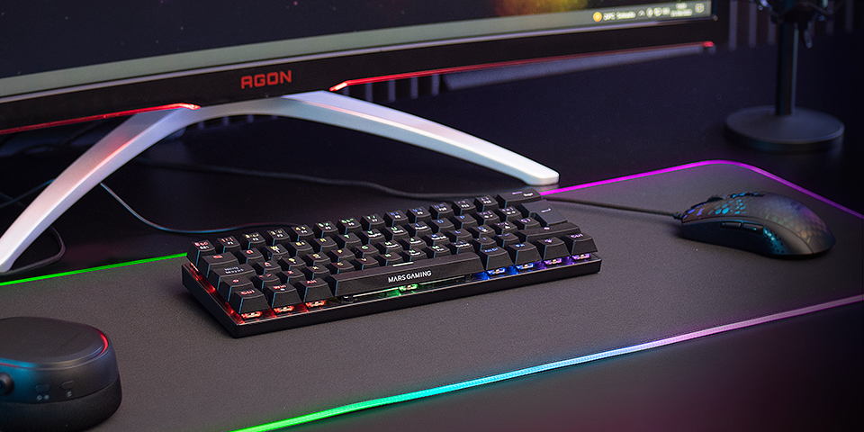 Klaviatūra Mars Gaming MK60BUS Mėlyna su jungikliais