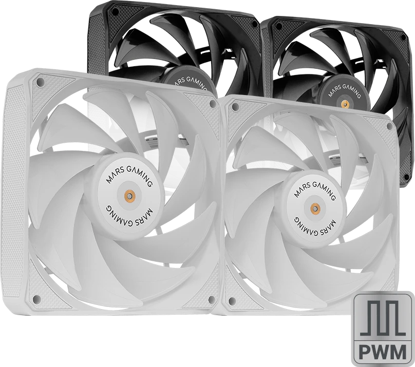 Mars Gaming MNCLX2W PWM ventiliatoriaus komplektas 2x 120mm / FDB