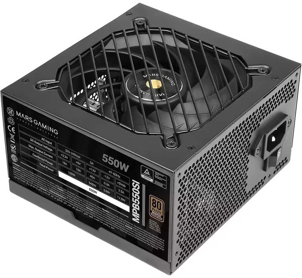 „tacens Mars Gaming MPB550SI“ maitinimo blokas 550 W 24 kontaktų ATX ATX Juodas