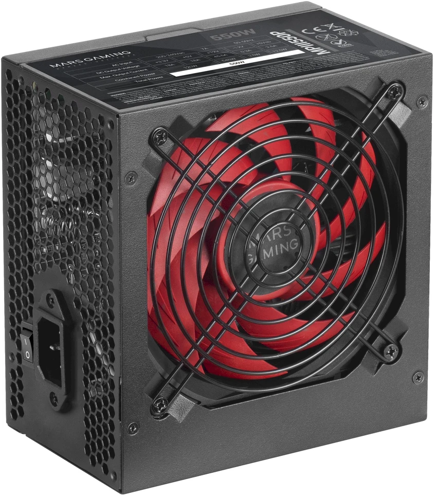 Mars Gaming MPIII550P Power Supply Unit 550 W 24-pin ATX ATX / juodas