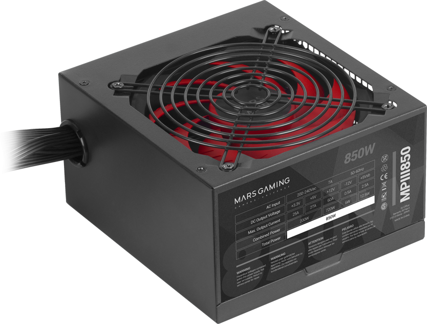 Maitinimo šaltinis Mars Gaming Zasilanie Mars Gaming MPIII850 ATX 850 W