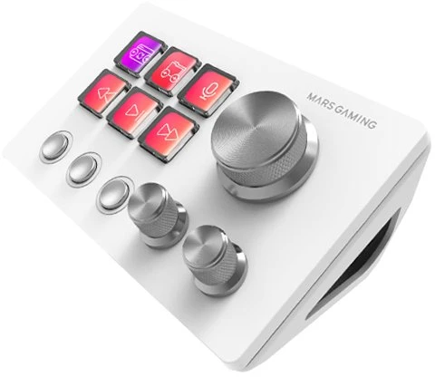 Mars Gaming MSDTWOW Live Content Creation Controller 9 Mygtukai / baltas