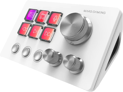 Mars Gaming MSDTWOW Live Content Creation Controller 9 Mygtukai / baltas