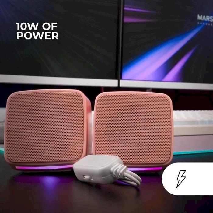 Mars Gaming MSPROP Stereo PC Speaker system 10W / pink