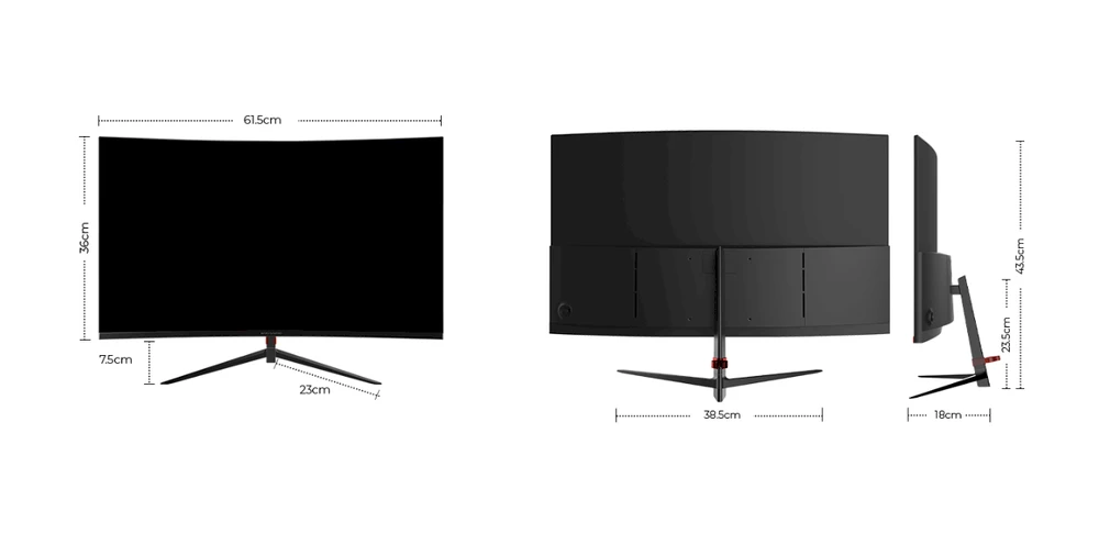 Mars Gaming MV27C 27" lenktas 1500R žaidimų monitorius FHD Fast VA 200Hz / Juodas