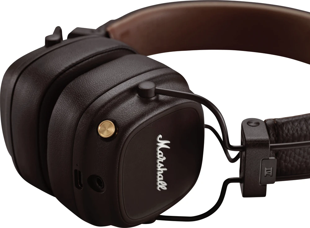 Ausinės Marshall Major IV Bluetooth, Rudos spalvos