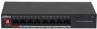Šakotuvas „Dahua PoE“ komutatorius 8*1000Mbps 8 PoE prievadai, iš viso 96W, BT 90W