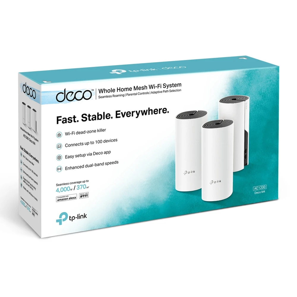 Maršrutizatorius TP-LINK AC1200 viso namo tinklelio „Wi-Fi“ sistema „Qualcomm“ CPU 867 Mbps, 5 GHz + 300 Mbps, 2,4 GHz 2 10/100 Mbps prievadai 2 vidinės antenos