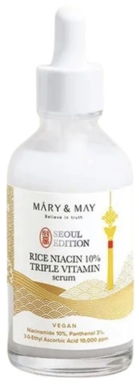 MARY & MAY Mary&May ryžių niacino 10 % trigubo vitamino serumas, 80 ml