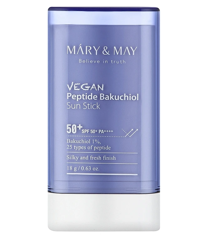 MARY & MAY Apsauginis kremas nuo saulės SPF 50+ veganiškas peptidų bakuchiolio ekstraktas (apsauginis kremas nuo saulės) 18 g