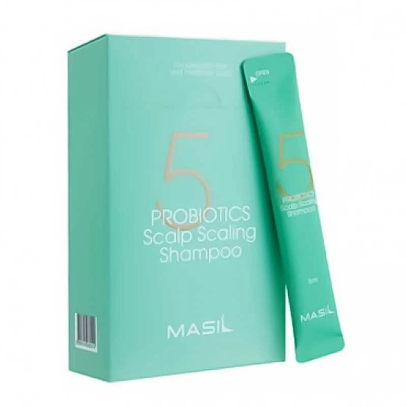 Masil Giluminio valymo šampūnas su probiotikais 5 (Probiotikų galvos odos pleiskanojimą mažinantis šampūnas), 8 ml