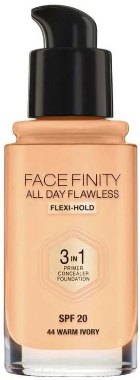 "Max Factor Facefinity 3 in 1" makiažo pagrindas , maskuoklis ir makiažo pagrindas Spf20 44 Warm Ivory 30ml