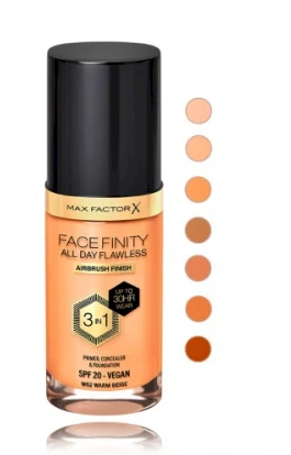 Max Factor Facefinity All Day Flawless makiažo pagrindas moterims 30 ml, WARM SAND