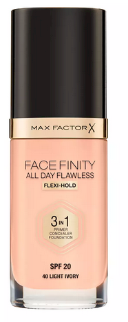 Max Factor Facefinity All Day Flawless Flexi-Hold 3in1 gruntas Maskuoklis Foundation SPF20 40, 30 ml
