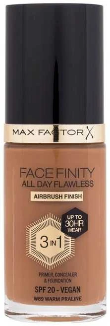 Max Factor Facefinity All Day Flawless makiažo pagrindas moterims 30 ml, spalva: W89 Warm Praline
