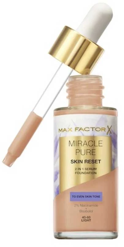 Max Factor Miracle Pure Skin Reset 2in1 serumo makiažo pagrindas