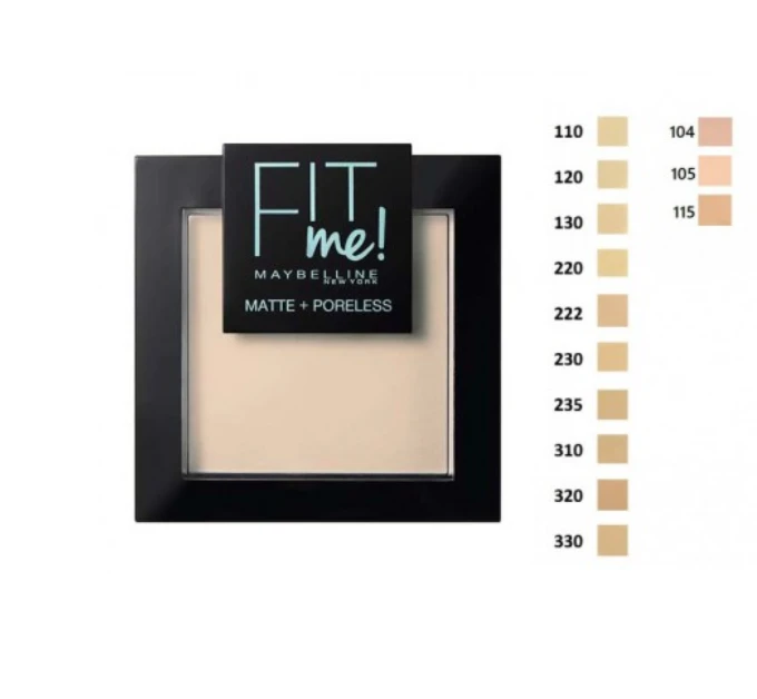 Maybelline Fit Me Matte & Poreless Powder 105 Natural veido pudra 1