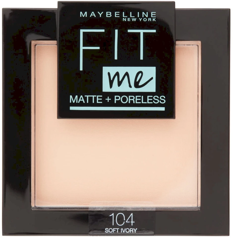 Maybelline MAY FIT ME MAT&POREL.PWD NU 104 Soft Iv see raudona 1
