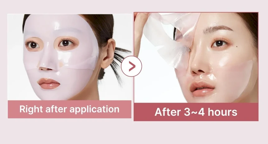 Medicube PDRN Rožinė Collagen Gel Mask gelio tekstūros drėkinamoji veido kaukė, 4 vnt.