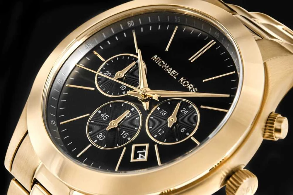 Vyriškas laikrodis + Kortelių dėklas MICHAEL KORS MK1076SET + Dėžutė