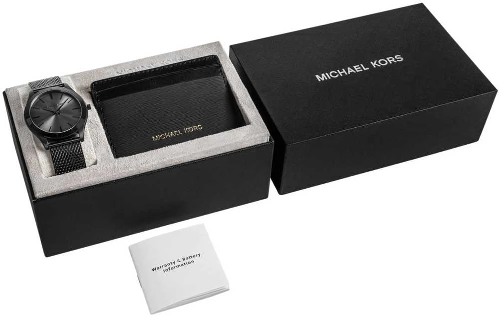 Vyriškas laikrodis + Dėklas na karty MICHAEL KORS MK1085SET + BOX