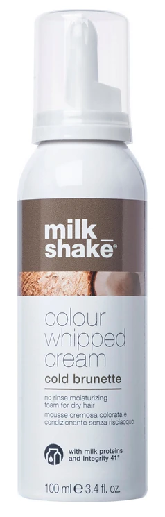 Kondicionuojančios dažomosios putos MILK SHAKE Colour whipped cream ,,Cold Brunette", 100m