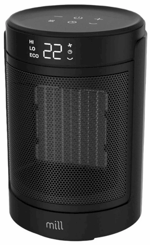 Keraminis šildytuvas Mill FH1500BLACK | 1500 W | tinka patalpoms iki 20 m² | juodos spalvos