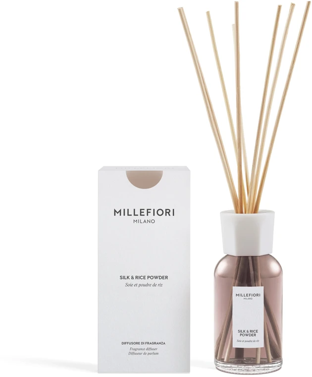 Millefiori Milano Aromatinis difuzorius "Natura l Silk" - ryžių milteliai 100 ml