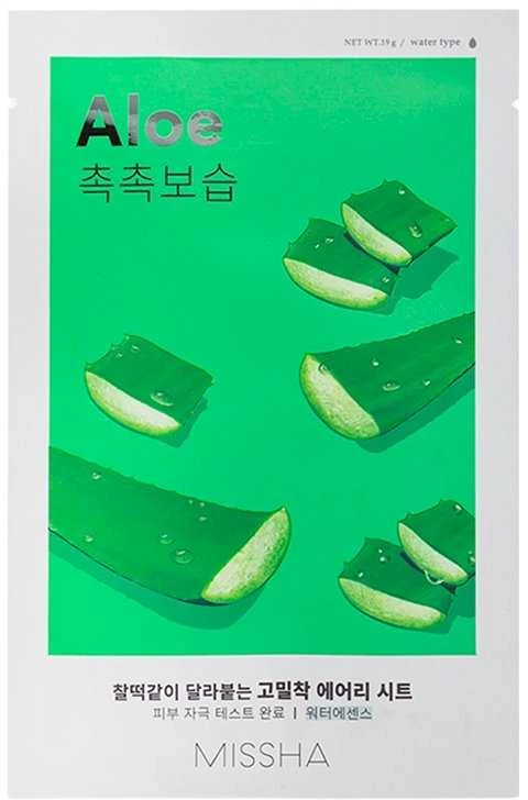 Missha Airy Fit Sheet Mask [Aloe] lakštinė veido kaukė, 19 ml