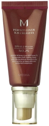 Missha M Perfect Cover BB Cream 25 Warm Beige SPF42/PA+++ BB kremas, 20 ml